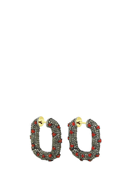 Pave Diamonds Women's Gold Earrings